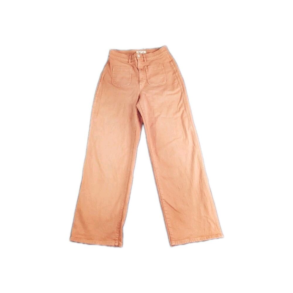 Madewell Wide Leg Pants in Dusty Peach